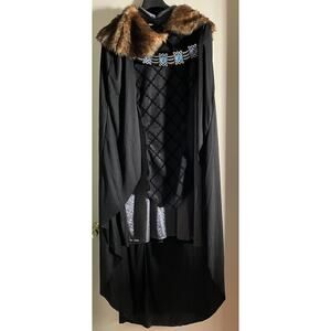Game of Thrones Medieval Knight Fur Cape Renaissance Viking Costume Cosplay